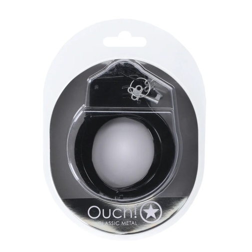 Ouch - Classic Metal Hand Cuffs - Black photo