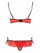 Passion - Cherry Set w Open Bra - Red - S/M photo-6