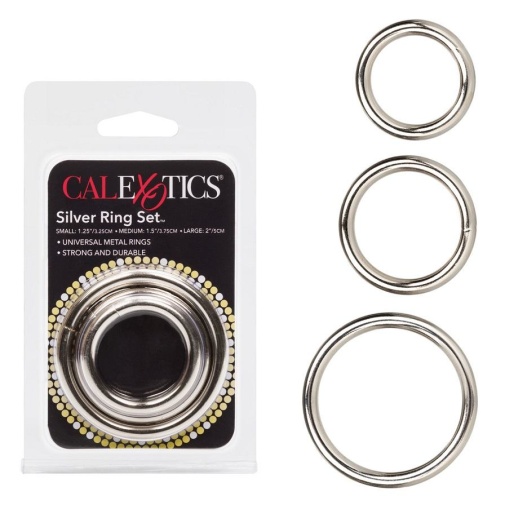 CEN - Metal Rings 3 pcs Set - Silver photo