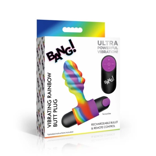 Bang! - Rainbow Vibro Butt Plug 照片
