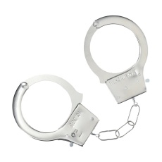 Ouch - Classic Metal Hand Cuffs - Silver photo