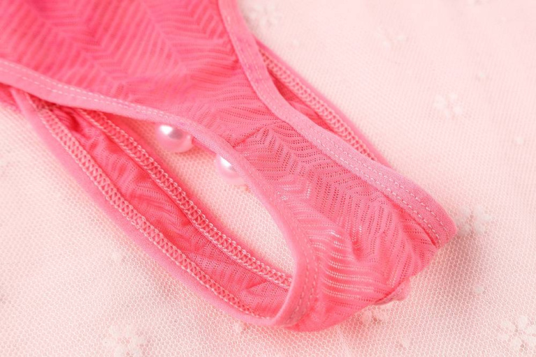 SB - Thong w Pearls 203 - Watermelon Pink photo