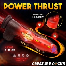 Creature Cocks - Ramming Hound Thrusting Dildo - Black/Red photo