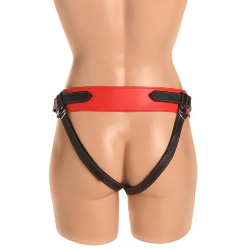 Creature Cocks - Horny Devil Strap-On Harness - Black/Red photo