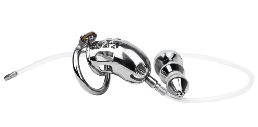 FAAK - Metal Chastity Cage w Catheter & Plug 照片