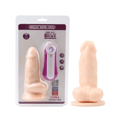 Chisa - 6″ Vibrating Dildo - Flesh photo