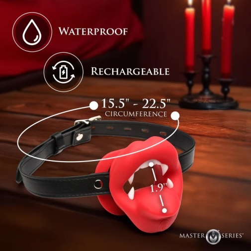 Master Series - Vampire Vibro Mouth Gag - Red 照片