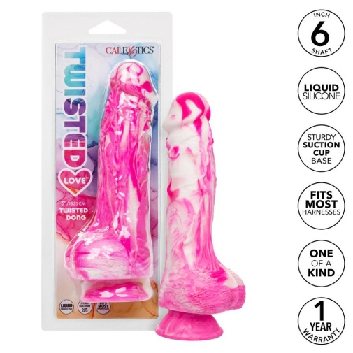 CEN - 6" Twisted Realistic Dildo - Pink 照片