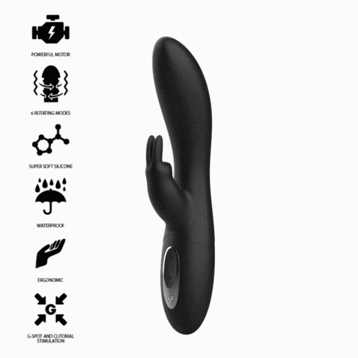 Ibiza - Rotating Rabbit Vibrator - Black photo