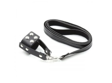 Kiotos - Cock Ring w Leash - Black photo