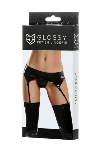 Glossy - Almira 彈性纖維吊襪帶 - 黑色 - 細碼 照片