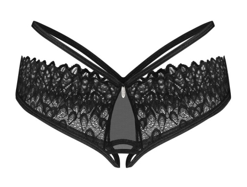 Obsessive - Donarella Crotchless Panties - Black - XS/S photo