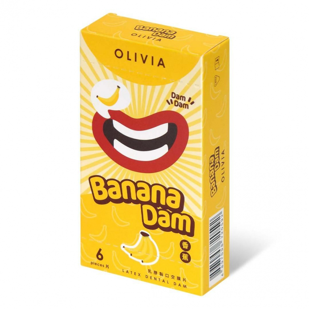 Olivia - Banana Scent Dental Dam 6's Pack photo-2