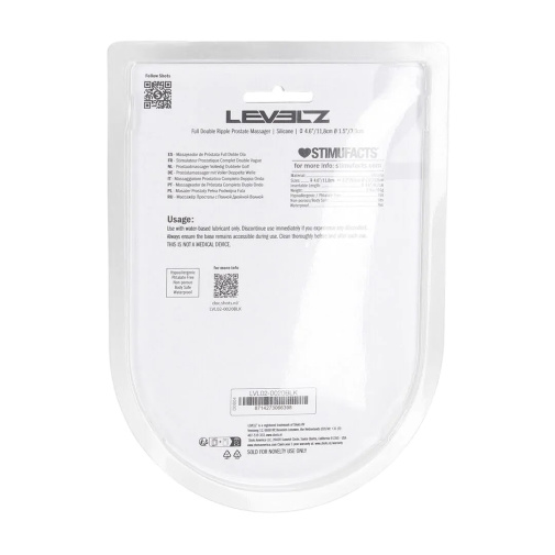 Levelz - 全效双重波纹前列腺按摩器 - 黑色 照片