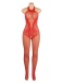 Ohyeah - Lace Turtleneck Bodystocking - Red - XL photo-7