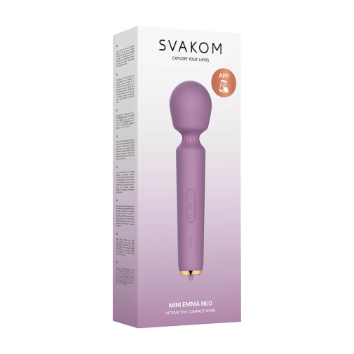 SVAKOM - Mini Emma Neo Interactive Wand Vibrator - Romantic Rose photo