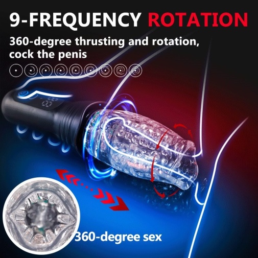 Secwell - Thrusting Vibro Masturbator - Black photo