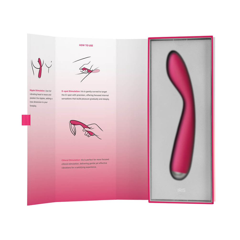 SVAKOM - Iris G-spot Vibrator - Plum Red photo-15