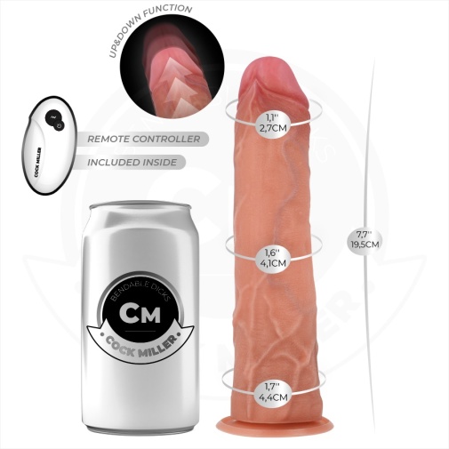 Cock Miller - 19.5cm 可遥控 仿真抽插假阳具 - 肉色 照片