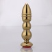 MT - Anal Plug 139x35mm - Golden/Red photo-2