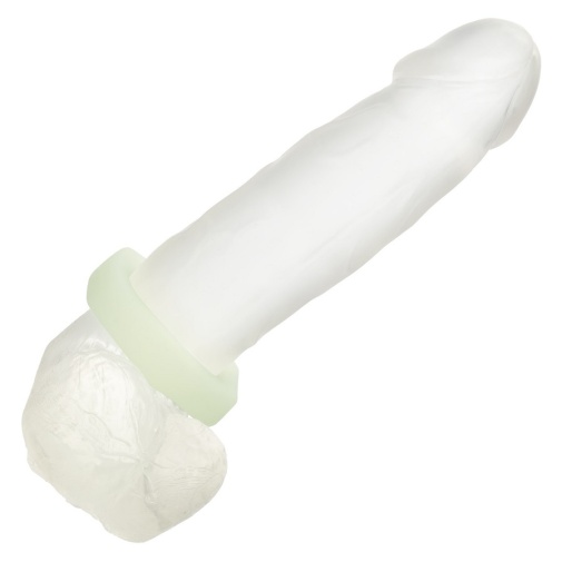 CEN - Glow In Dark Sexagon Cock Ring - Clear photo