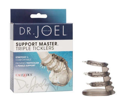 CEN - Dr. Joel Triple Cock Ring w Ticklers - Smoke photo