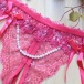 SB - Thong w Pearls T56 - Rose Red photo-3