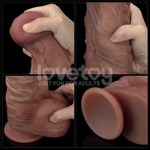 Lovetoy - 10.5" XXL Dual Layered Cock - Brown photo