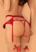Obsessive - Rubinesa 吊襪帶連丁字褲 - 紅色 - S/M 照片-6