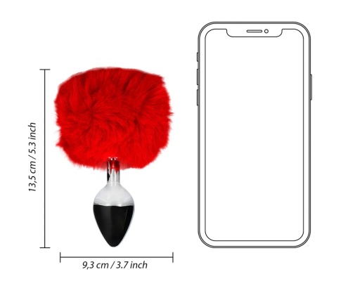 Ouch - Bunny Tail Plug - Red photo