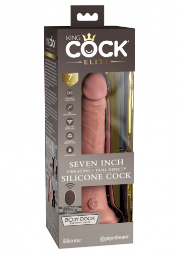 King Cock - 7" Elite Vibro Cock - Flesh photo