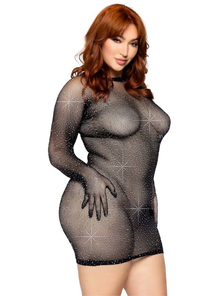Leg Avenue - Late Night Love Gloved Dress - Plus Size photo