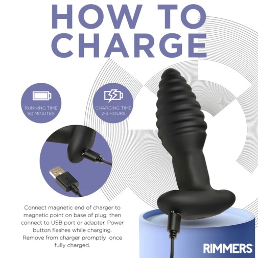 Rimmers - Model-E Vibro Rimming Plug - Black photo