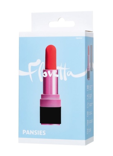 Flovetta - Pansies 唇膏型震動器 - 紅色 照片