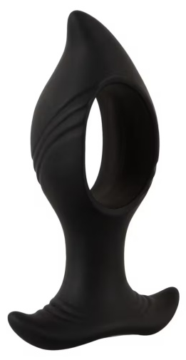 ANOS - Vibro Butt Plug w Hole - Black 照片