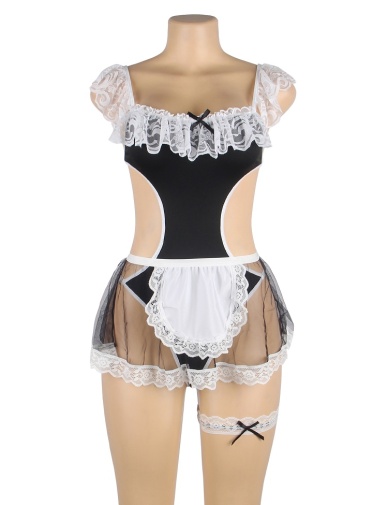 Ohyeah - Lace Maid Costume - Black - 3XL photo