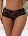 Ohyeah - Open Floral Lace Panty - Black - M photo-2