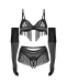 Obsessive - Rossay Crotchless 4 pcs Set - Black - L/XL photo-6