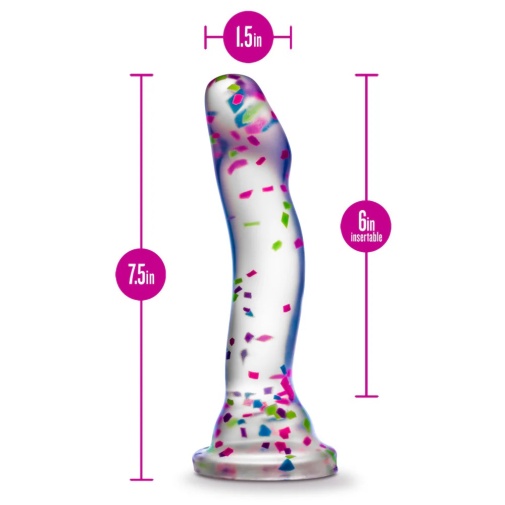 Neo Elite - Glow in the Dark Hanky-Panky Dildo 19cm - Confetti 照片