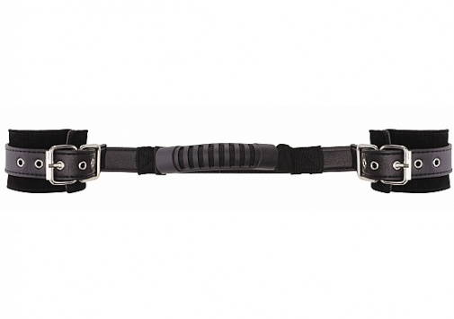 Shots - Adjustable Leather Handcuffs - Black photo