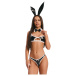 Obsessive - Night Bunny Costume 4 pcs - Black - S/M photo