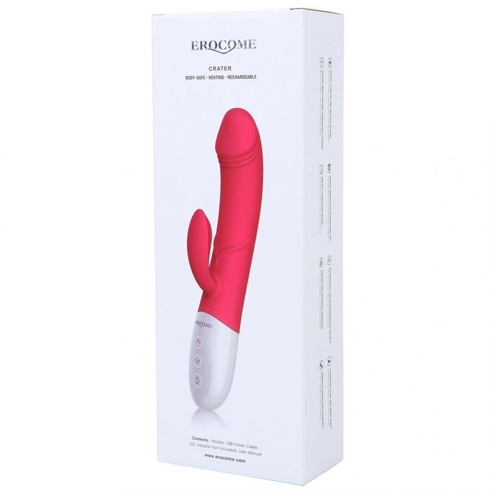 CRATER Jurchen intelligent heating double shock stick, indep... Erocome - Crater - Red photo-10