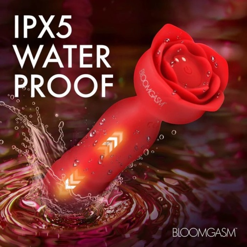 Bloomgasm - Rose Delight Thrusting Vibrator - Red 照片
