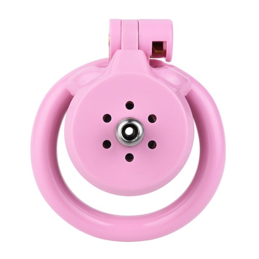 FAAK - Chastity Cage 45mm w Catheterization Hood - Pink 照片