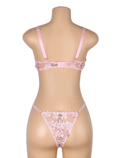 Ohyeah - Floral Bra Set - Pink - M 照片
