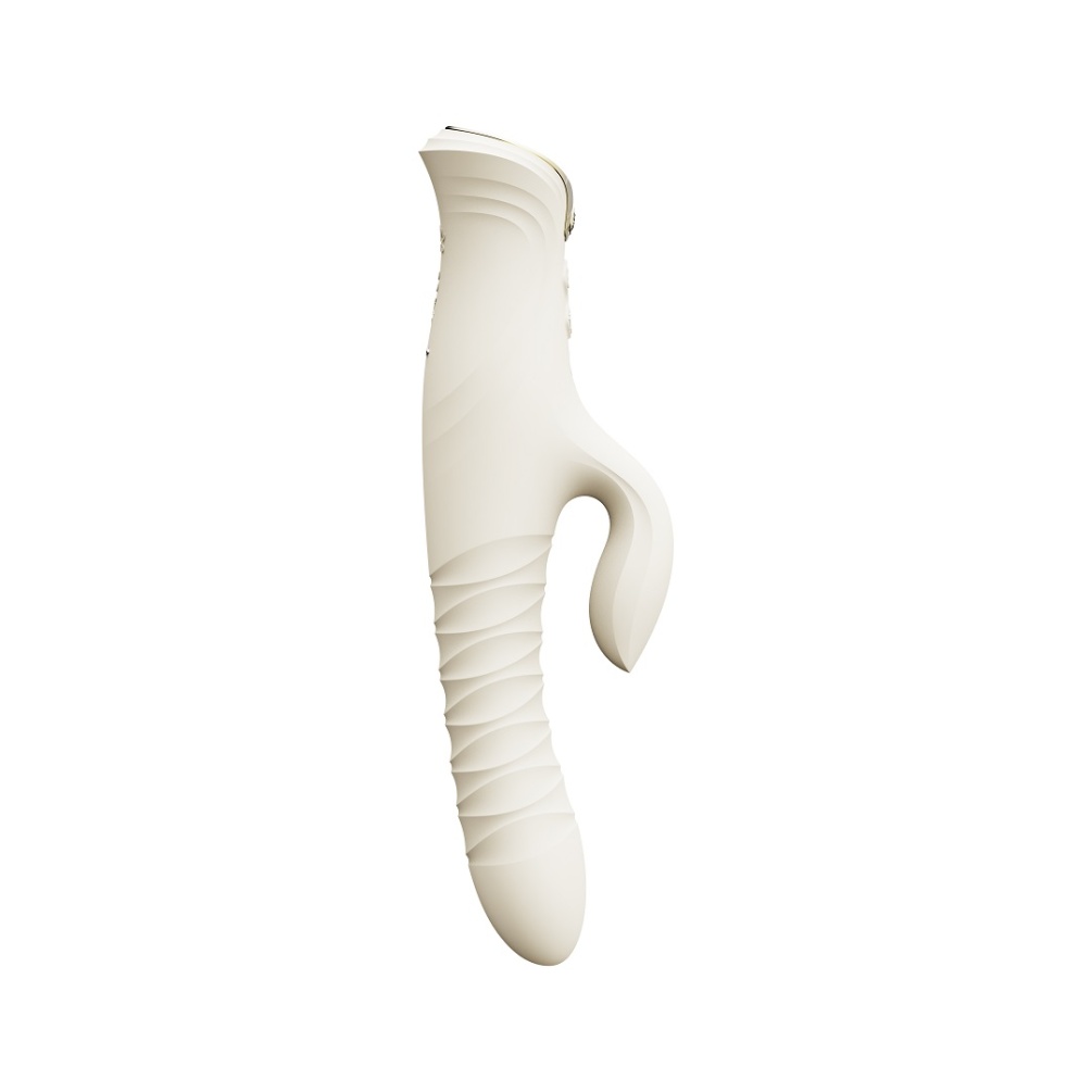 As the first dual-stimulating rabbit massager from the ZALO ... Zalo - Mose 2 Heating Rabbit Thruster - Ivory White photo-2