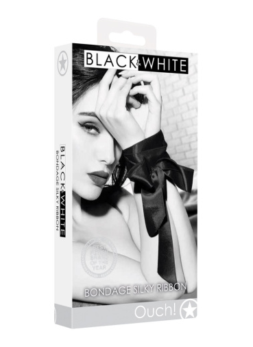 Ouch - Silky Bondage Ribbon - Black photo