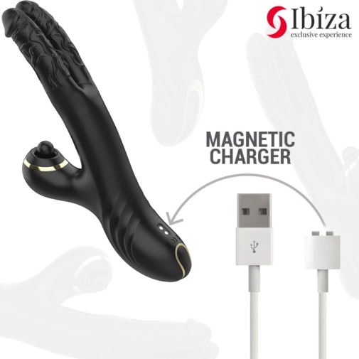 Ibiza - Two Dragons Tapping Vibrator - Black  photo