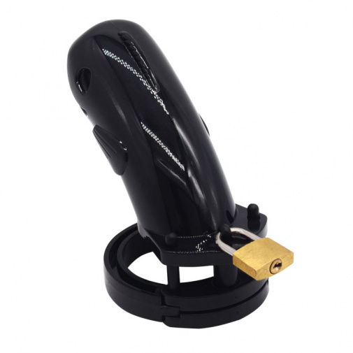 FAAK - Long Whale Chastity Cage - Black photo