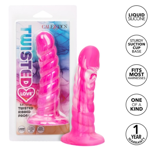CEN - Twisted Ribbed Anal Plug - Pink photo